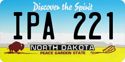 ND license plate IPA221