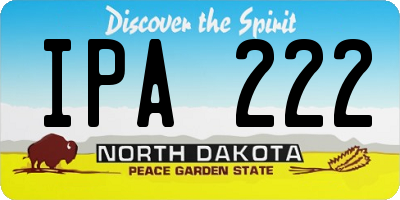 ND license plate IPA222