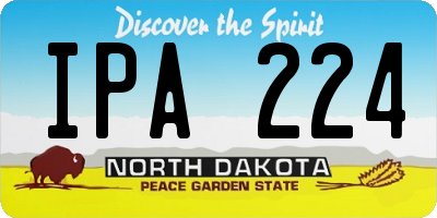 ND license plate IPA224