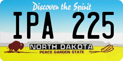 ND license plate IPA225