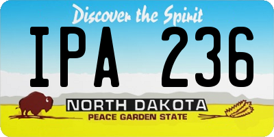 ND license plate IPA236