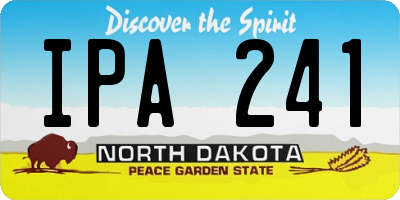 ND license plate IPA241