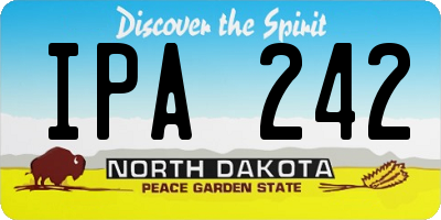 ND license plate IPA242