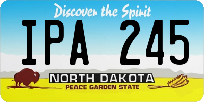 ND license plate IPA245