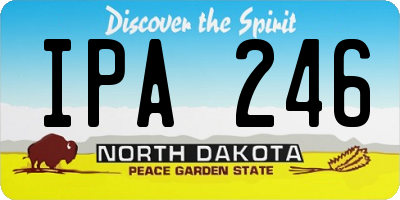 ND license plate IPA246