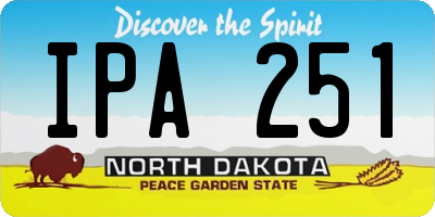 ND license plate IPA251