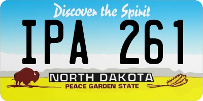 ND license plate IPA261
