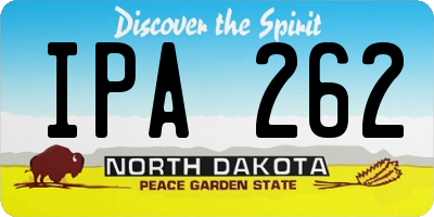 ND license plate IPA262