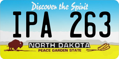 ND license plate IPA263