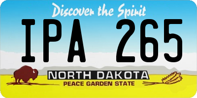ND license plate IPA265
