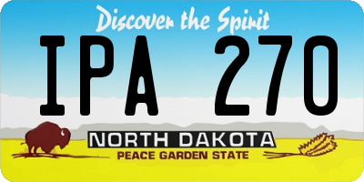 ND license plate IPA270