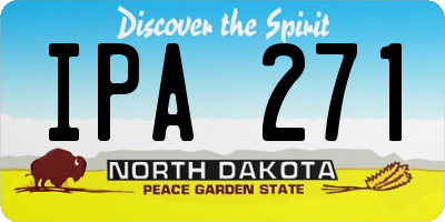 ND license plate IPA271