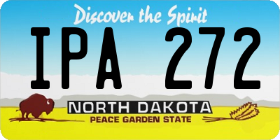 ND license plate IPA272