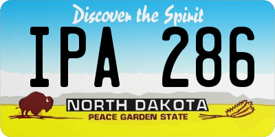 ND license plate IPA286