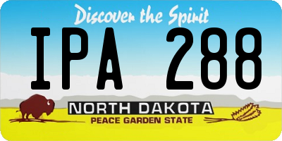 ND license plate IPA288