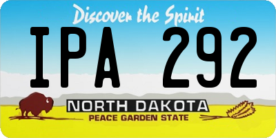 ND license plate IPA292