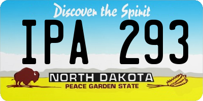 ND license plate IPA293