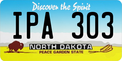 ND license plate IPA303