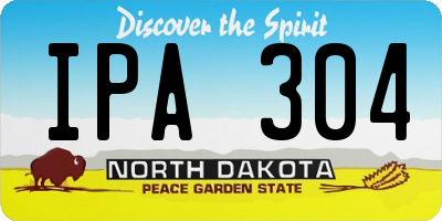 ND license plate IPA304