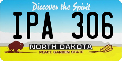 ND license plate IPA306
