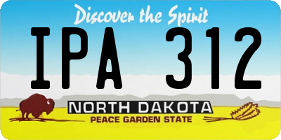 ND license plate IPA312