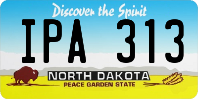 ND license plate IPA313