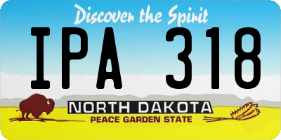 ND license plate IPA318