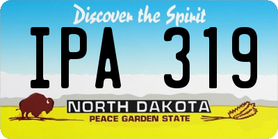 ND license plate IPA319