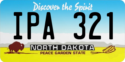 ND license plate IPA321