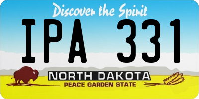 ND license plate IPA331