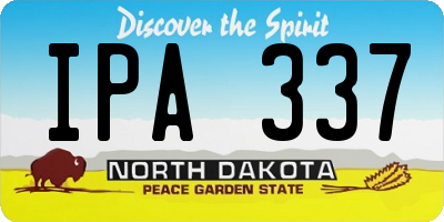 ND license plate IPA337