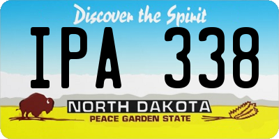 ND license plate IPA338