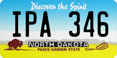ND license plate IPA346
