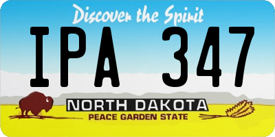 ND license plate IPA347