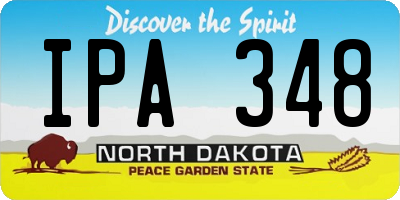 ND license plate IPA348