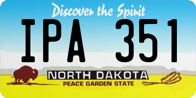 ND license plate IPA351
