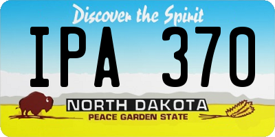 ND license plate IPA370
