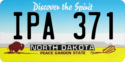ND license plate IPA371