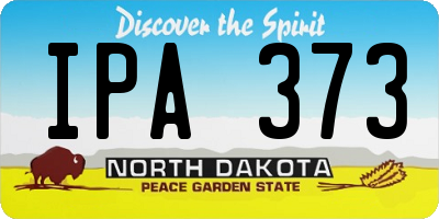 ND license plate IPA373