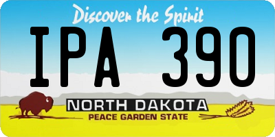 ND license plate IPA390