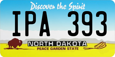 ND license plate IPA393