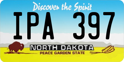 ND license plate IPA397