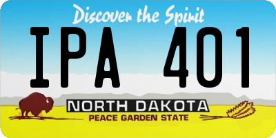 ND license plate IPA401