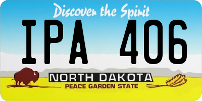 ND license plate IPA406