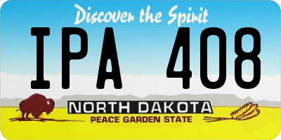 ND license plate IPA408