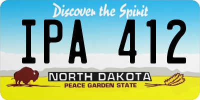 ND license plate IPA412