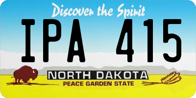 ND license plate IPA415