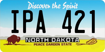 ND license plate IPA421