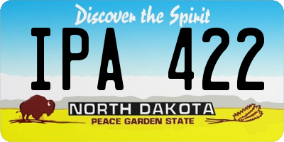 ND license plate IPA422