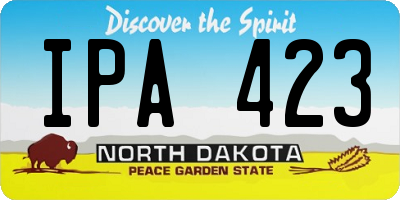 ND license plate IPA423